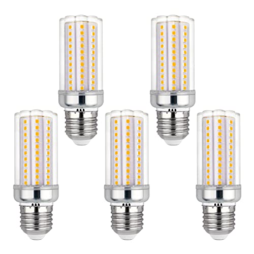 Akynite Leuchtmittel E27 LED 2000LM Kaltweiß 6000K, 108 LEDs, AC 230V, 16W LED ersatz E27 150W 120W Halogenlampe, Nicht Dimmbar, Stabform LED Maiskolben E27 Kaltweiss für Deckenlampe, 5er-set von Akynite