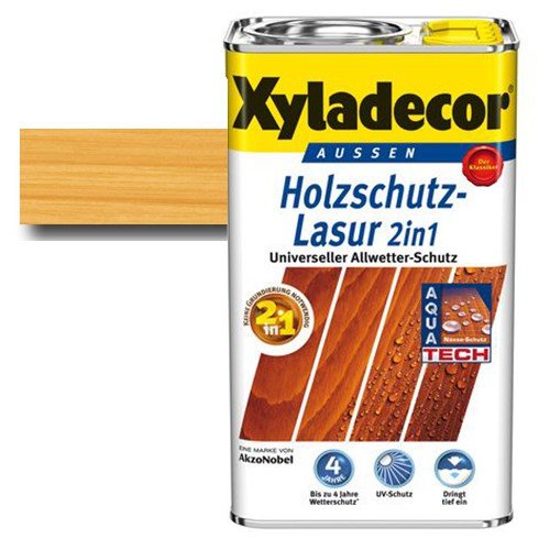 Xyladecor® Holzschutz-Lasur 2 in 1 Kiefer 2,5 l Gartenhäuser | Carports | Pergolen & Zäune - Außenbereich von Akzo Nobel