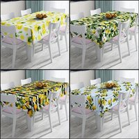 Zitronengemusterte Tischdecke| Rechteckige Bedruckte Küchentisch Dekor| Individuelle Zitronen Tischplatte von AladdinMagicalCarpet