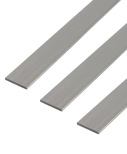 Alberts 497446 Flachstange | Aluminium, natur | 1000 x 20 x 5 mm | 3er Set von Alberts