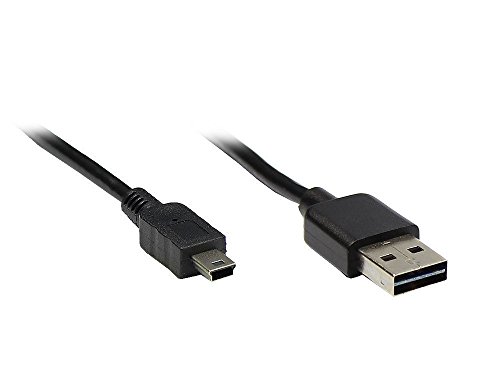 Good Connections Anschlusskabel USB 2.0 EASY Stecker A an mini Stecker, schwarz, 3m von Alcasa