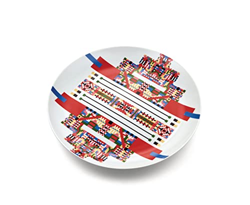 Alessi Holyhedrics ESA10 2 – Dessertteller aus Porzellan, Verziert mit Handaufgebrachtem Aufkleber, Mehrfarbig Alessi Holyhedrics ESA10 2 – Dessertteller aus Porzellan, Verziert mit Handaufgebrachtem Aufkleber, Mehrfarbig von Alessi