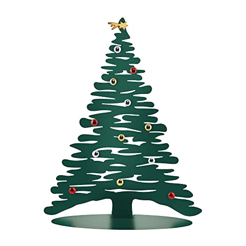 Alessi Weihnachtsschmuck aus Stahl, epoxidharzlackiert, grün mit Magneten aus Porzellan, Klein von Alessi