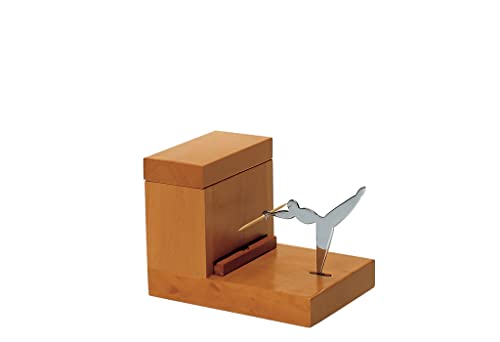 Alessi Zahnstocherhalter aus Holz, 5 x 11 x 11.5 cm von Alessi