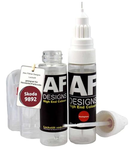 Alex Flittner Designs Lackstift kompatibel mit Skoda 9892 Flamenco Red Metallic schnelltrocknend + Klarlack Tufplack Alex Flittner Designs Lackstift kompatibel mit Skoda 9892 Flamenco Red Metallic schnelltrocknend + Klarlack Tufplack von Alex Flittner Designs