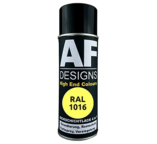 Alex Flittner Designs Rostschutzlack 4in1 RAL 1016 Schwefelgelb Metall Schutzlack Spray Rostschutzfarbe Sprühdose von Alex Flittner Designs