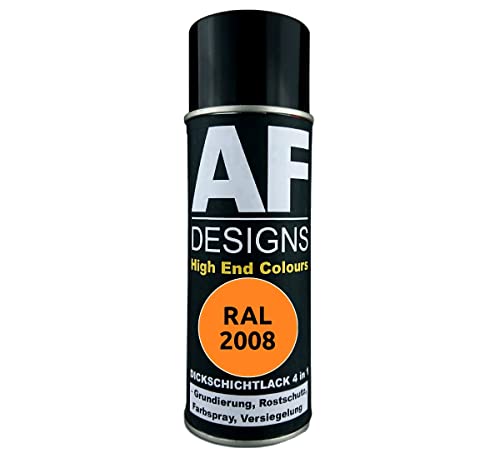 Alex Flittner Designs Rostschutzlack 4in1 RAL 2008 Hellrotorange Metall Schutzlack Spray Rostschutzfarbe Sprühdose von Alex Flittner Designs