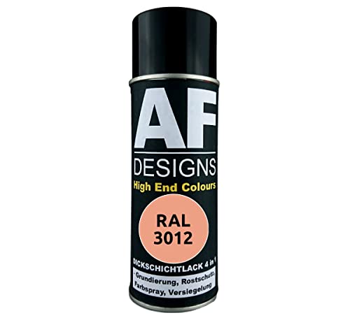 Alex Flittner Designs Rostschutzlack 4in1 RAL 3012 Beigerot Metall Schutzlack Spray Rostschutzfarbe Sprühdose von Alex Flittner Designs