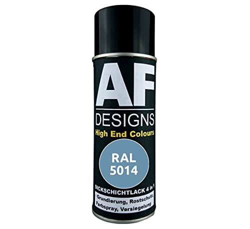 Alex Flittner Designs Rostschutzlack 4in1 RAL 5014 Taubenblau Metall Schutzlack Spray Rostschutzfarbe Sprühdose von Alex Flittner Designs