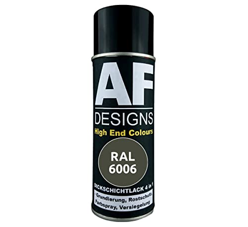 Alex Flittner Designs Rostschutzlack 4in1 RAL 6006 Grauoliv Metall Schutzlack Spray Rostschutzfarbe Sprühdose von Alex Flittner Designs