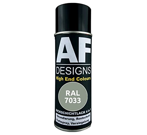 Alex Flittner Designs Rostschutzlack 4in1 RAL 7033 Zementgrau Metall Schutzlack Spray Rostschutzfarbe Sprühdose von Alex Flittner Designs