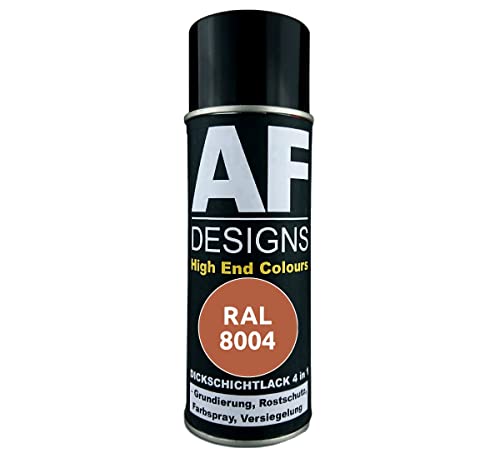 Alex Flittner Designs Rostschutzlack 4in1 RAL 8004 Kupferbraun Metall Schutzlack Spray Rostschutzfarbe Sprühdose von Alex Flittner Designs