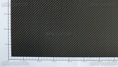 Carbon Platte 1,5mm x 350mm x 100mm CFK Platte Kohlefaser seidenmatt von Alfa-Carbon