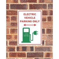 Achtung Elektroauto-Parkplatz Nur Schild Lustiger Scherz Aufkleber Wand Garage Fahrzeug Ev Ladegerät Retro Vintage Reserviert von AllClassicGifts