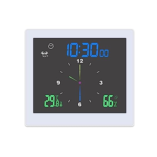 Allayu 5 Zoll Digital Wetterstation Indoor Outdoor Touch Fenster Thermometer Elektronisches Hydrometer wasserdichte Doppeluhr, Weiss von Allayu