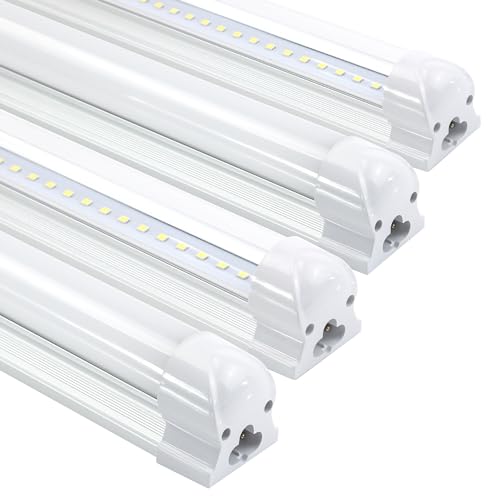 Allesin [2er Pack zum Sparpreis LED Leuchtstoffröhre 150cm komplett Set T8 LED Röhre mit Fassung, Kaltweiß 6000K 24W 2000lm, LED Lichtleiste, Röhrenlampe, Unterbauleuchte, Milchige Abdeckung von Allesin