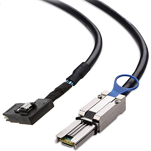 Allowish Mini SAS SFF-8087 Right to SAS SFF-8088 Server high-Speed Connection Cable (1m,Black) von Allowish