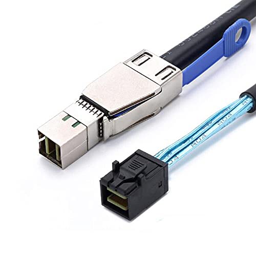 Allowish Mini SAS SFF-8644 with IC to SAS SFF-8643 Server Connection Cable (0.5m,Black) von Allowish