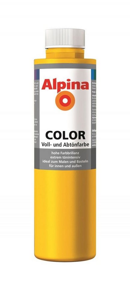 Alpina Vollton- und Abtönfarbe Alpina Lucky Yellow 750 ml lucky yellow seidenmatt von Alpina