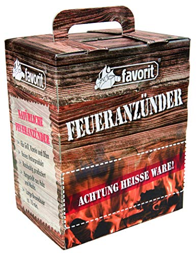 Favorit Feueranzünder (Holzwolle & Wachs), 100 Stück – ökölogische Anzünder, Naturprodukt, nachhaltig produziert – 1216 von Alschuh