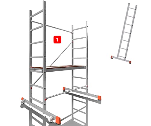 ALTEC AluCombine® 3.0-300 | 3m | Alu Fahrgerüst mit Traverse und 2 Rollen| EN131 | Baugerüst Rollgerüst Montagegerüst Anlegeleiter Treppengerüst von Altec