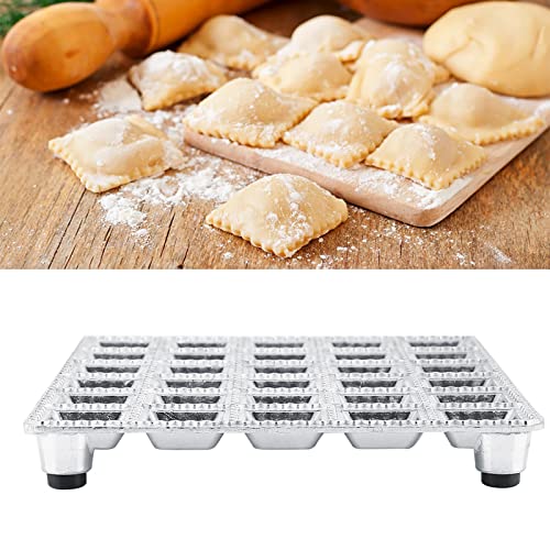 Ravioli Former, Dumpling Ravioli Pelmeni Maker, Ravioli Ausstecher, Pelmeni Manti Ravioli Form, 30 Löcher Quadrat Ravioli, Aluminium Pelmenniza Russischer Knödel Presse für Küchenhelfer von Alvinlite