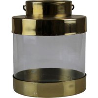 AM Design Kerzenleuchter "Laterne", (1 St.), Stumpenkerzenhalter aus Glas und Metall von Am Design