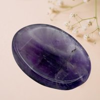 Amethyst Kristall Daumen Sorgenstein, Heilkristalle, Polierte Steine, Stressabbau Cabochon Stein, Muttertagsgeschenk | Kostenlos Samtbeutel von AmazingGemstonesInc