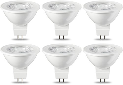 Amazon Basics LED-Leuchtmittel, GU5.3-/MR16-Spots, 4.5 W (entspricht 35-W-Glühbirne), Warmweiß, nicht dimmbar, 6Stück von Amazon Basics