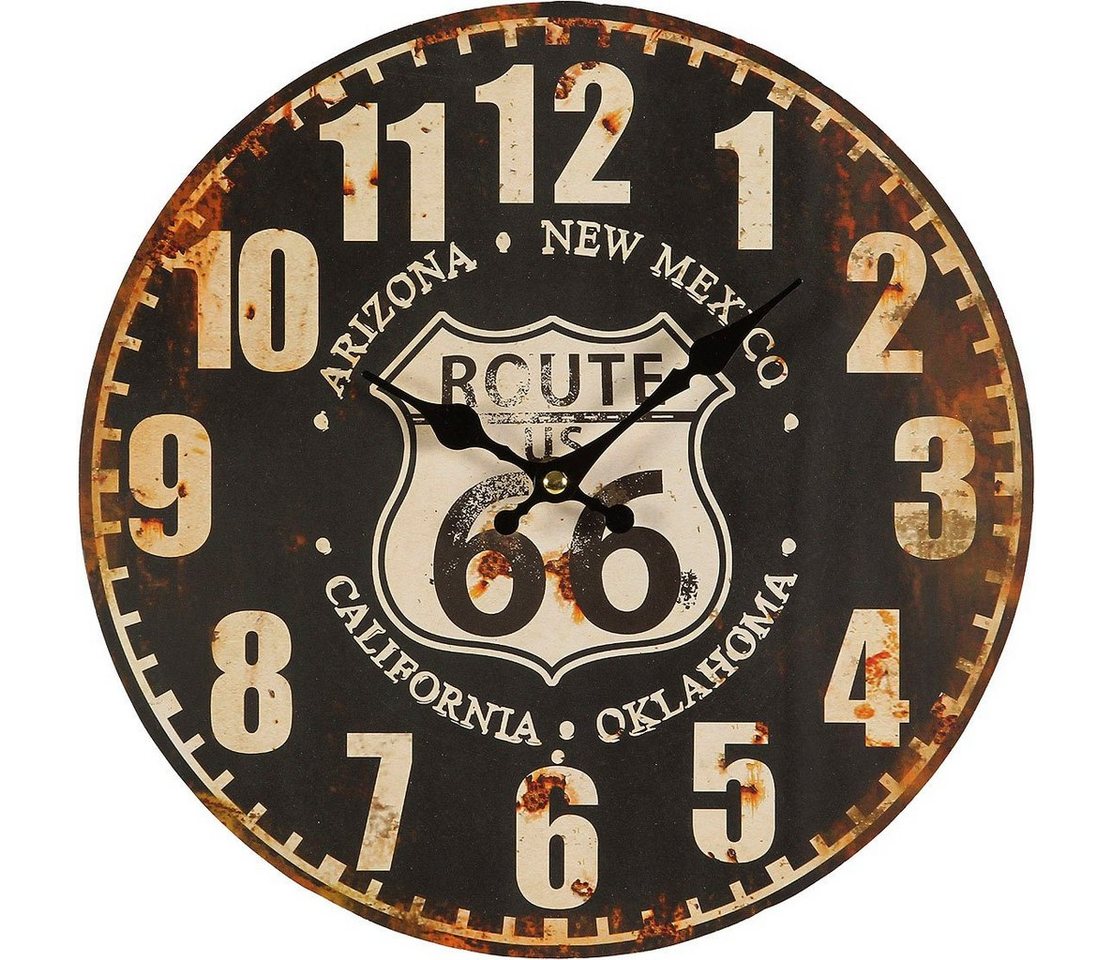 Ambiente Haus Wanduhr Route 66 Wanduhr 28cm von Ambiente Haus