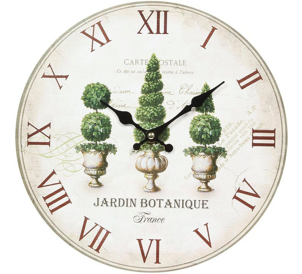 Ambiente Haus Wanduhr Wanduhr - Plants 28cm von Ambiente Haus