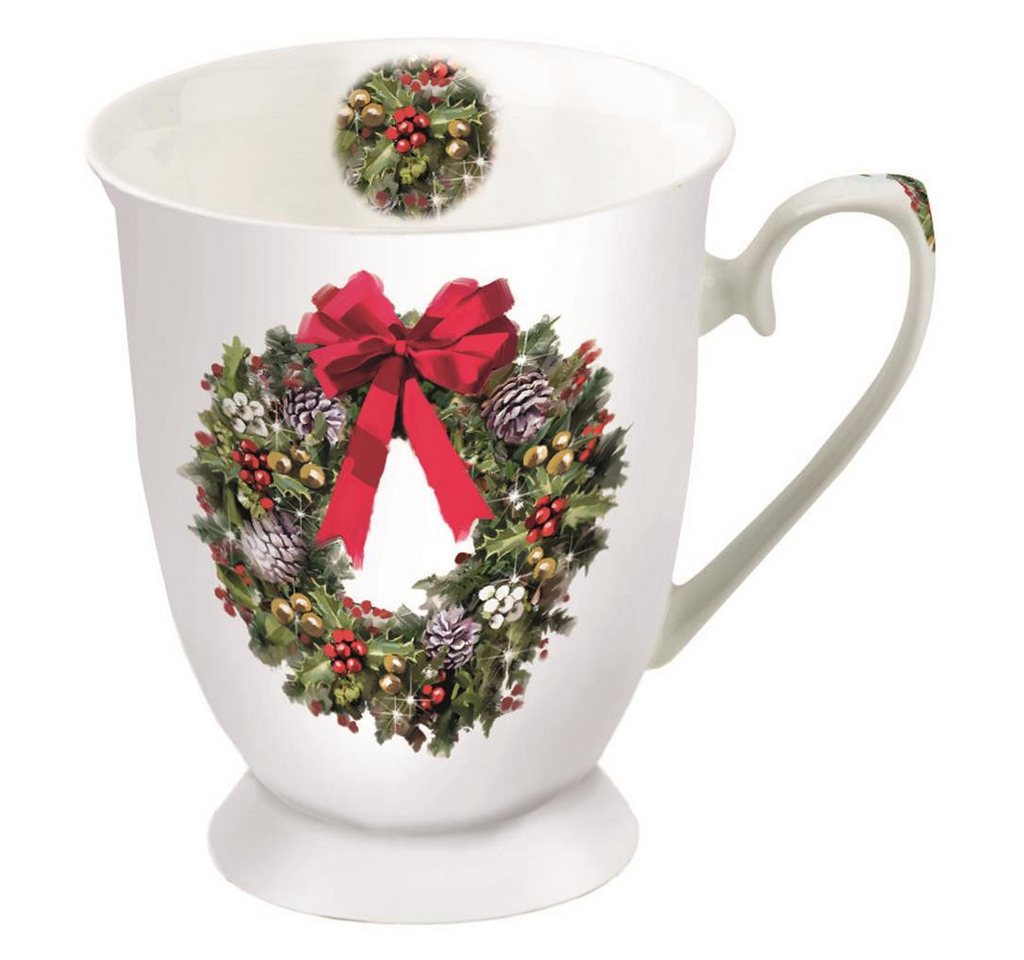 Ambiente Papierserviette Weihnachten - Becher – Mug 0,25 L - Fine Bone China - Format: Ø 7,5 von Ambiente