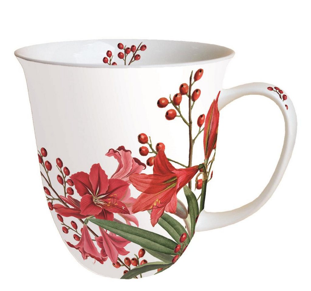 Ambiente Papierserviette Weihnachten - Becher - Mug 0.4 L - Fine Bone China - Format: Ø 10 cm von Ambiente