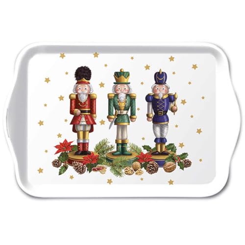 Ambiente Tablett Tray 13x21 cm Christmas Nussknacker Advent Weihnachten Dekotablett Dekoration von Ambiente