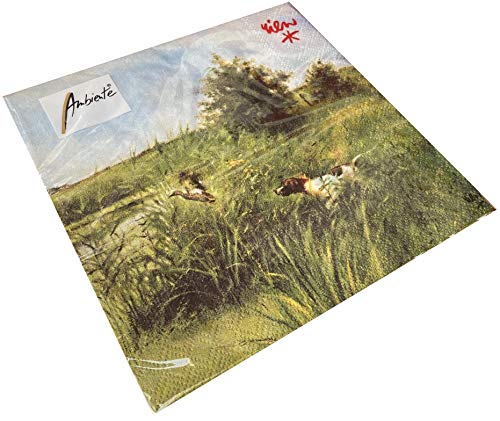 Papier Servietten Dog Hunts Duck Lunch Fest Party ca 33x33cm Herbst Winter Weihnachten von Ambiente