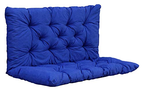 Ambientehome Auflage Bankkissen Bankauflage Polsterkissen 100x98x8 cm blau von AMBIENTE HOME