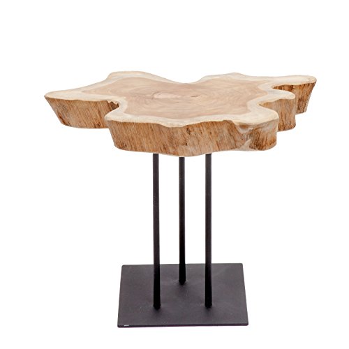 Ambientehome Beistelltisch, Holz, Natur, 40 x 40 x 36 cm von AMBIENTE HOME