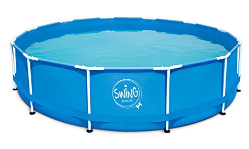 Ambientehome Frame Schwimmbecken, blau, 305 x 305 x 76 cm, 4542 L, 26026 von AMBIENTE HOME