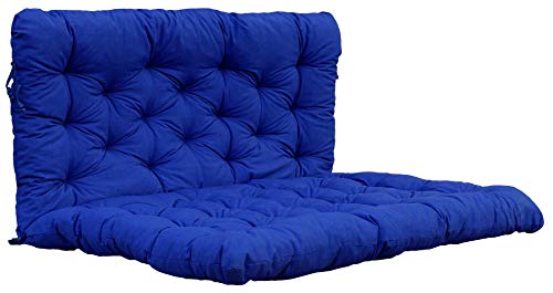 Ambientehome Palettenauflage Palettenkissen inkl.Rückenteil Sitz/120x80, Rücken 120x60 blau von AMBIENTE HOME