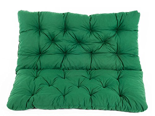 Ambientehome Meerweh Sitzkissen und Rückenkissen Bank Hanko, grün, ca 100 x 98 x 8 cm, Bankauflage, Polsterauflage von AMBIENTE HOME