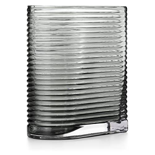 AmeliaHome Vase 8x17,5 cm Dekovase Tischvase aus Glas Dekoration Cray Schwarz von AmeliaHome