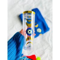 Mondphasen Evil Eye Tumbler, Custom Moon Phase Boho Geschenk von AmidaByZaa