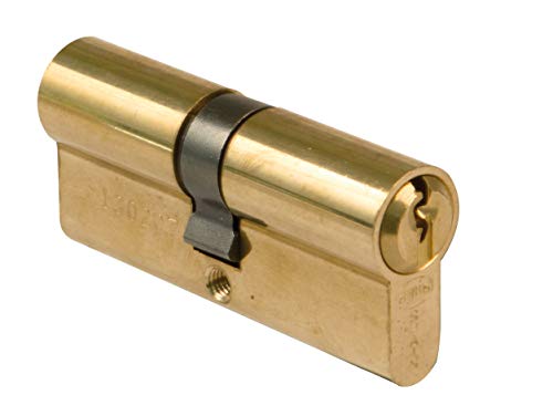 Amig - Sicherheitszylinder | Türschloss | Doppelkupplungszylinder | Anti-Bohren | inkl. 3 Schlüssel | Gold matt | Maße: 80 (40-40 mm) von Amig