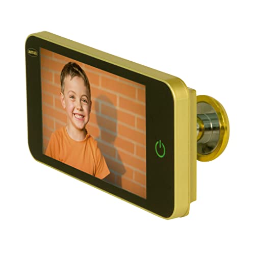 Amig – Digitaler Türspion – 4-Zoll-TFT-LCD-Bildschirm – Betrachtungswinkel: 160° – klare Bilder – einfache Installation und Verwendung – Farbe: Gold von Amig