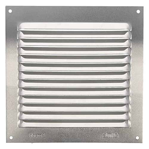 Amig - Quadratisches Lüftungsgitter aus Aluminium | Lüftungsgitter für Luftauslässe | Ideal für Küchen- und Badezimmerdecken | Maße : 150 x 150 mm | Farbe: Silber von Amig