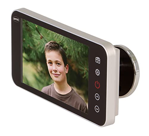 Amig - Digitaler Türspion mit 4'' LCD-Display DWR 4.0 HD | Video-Kamera-Spion und Türklingel | Einfach zu installieren und zu benutzen | 1GB Speicher | Silber Farbe von Amig