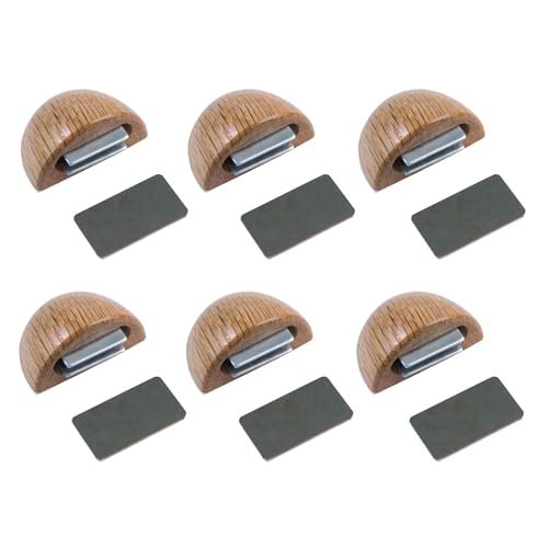 Amig - 6er-Pack Magnetische Türstopper | Selbstklebend für Innentüren | 48 x 25 mm | Oberfläche aus Eichenholz | Bodenmontage | Einfache Installation Amig - 6er-Pack Magnetische Türstopper | Selbstklebend für Innentüren | 48 x 25 mm | Oberfläche aus Eichenholz | Bodenmontage | Einfache Installation von Amig
