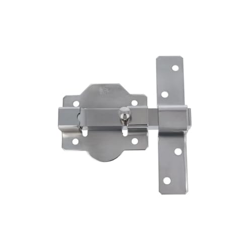 Amig - Klappschloss für Eingangs- oder Hintertüren Mod. 1P | 88 x 131 mm | Hohe Sicherheit | Schloss ohne Schlüssel | Stahl silber von Amig