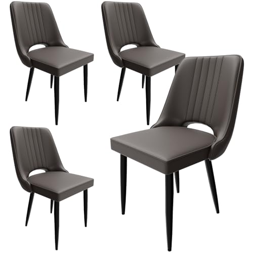 AnYu Furniture Esszimmerstühle 4er Set, Stühle Esszimmer Kunstleder mit Hoher Rückenlehne, Küchenstühle Modern mit Metallfüßen, Gepolsterter Esstisch Stühle Geeignet für Wohnzimmer Küche (Braun) AnYu Furniture Esszimmerstühle 4er Set, Stühle Esszimmer Kunstleder mit Hoher Rückenlehne, Küchenstühle Modern mit Metallfüßen, Gepolsterter Esstisch Stühle Geeignet für Wohnzimmer Küche (Braun) von AnYu Furniture