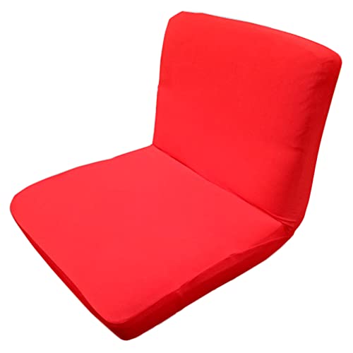 Anawakia Barhocker Schonbezüge mit Rückenlehnenbezug Stretch Stuhlbezug für Kurze Drehstuhl Esszimmerstuhl Rückenlehne Barhocker Stuhl (Rot) von Anawakia